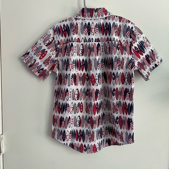 The Children’s Place, Boys, Button Down, Red/White/Blue, USA, Size 7/8, M, NWT - Picture 15 of 16